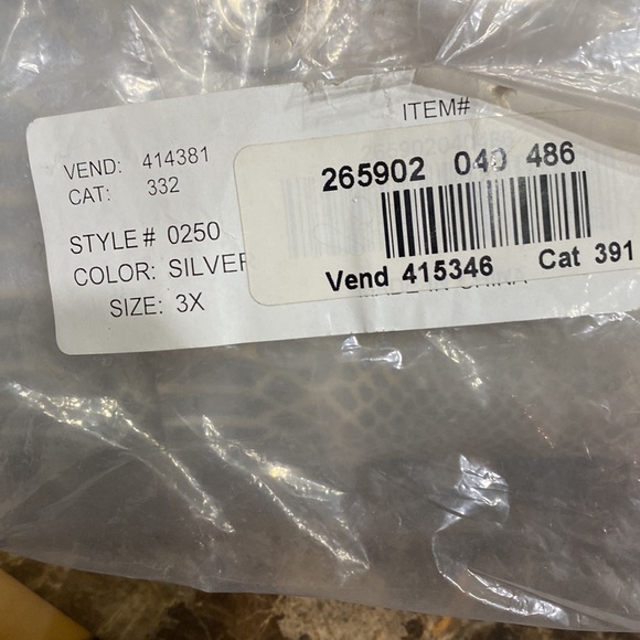 NIB ORIGINAL ANTTHONY Coat 3Xsz snake silver patterned fully lined - Picture 11 of 11